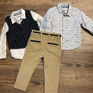 Boboli Matching boys set with Button Down Shirts and Vest